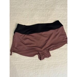 PINK SPORT Women's L/G swim Shorts Drawstring Purple Black‎